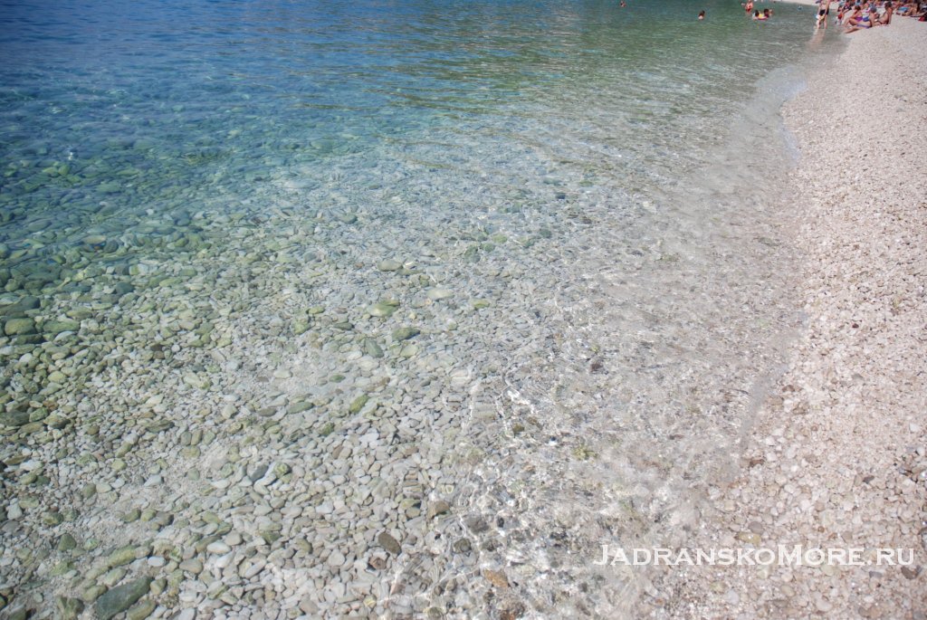 Пляж в Башка Вода- вход в воду